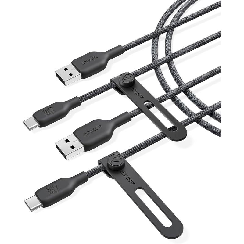 Anker USB-C & USB-A ケーブル (高耐久ナイロン) 1.8m 2本セット | USB 