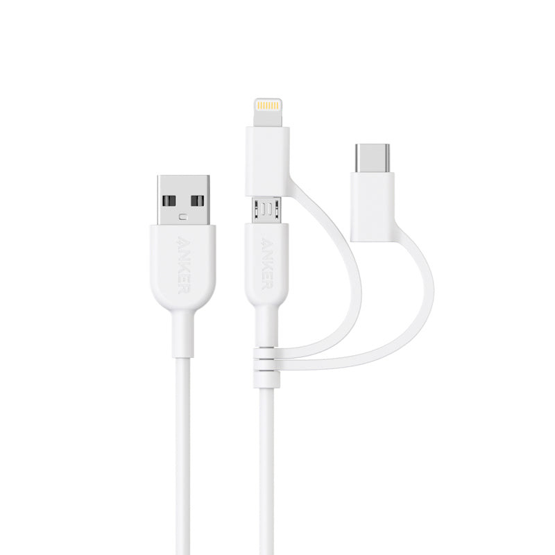 au+1 collection SELECT] Anker PowerLine II 3-in-1ケーブル（0.9m