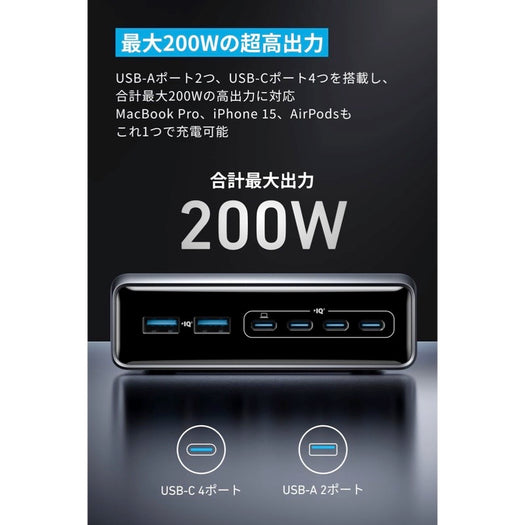 Anker Prime Charger (200W, 6 Ports, GaN)