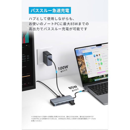 Anker USB-C ハブ (7-in-1, Dual Display)