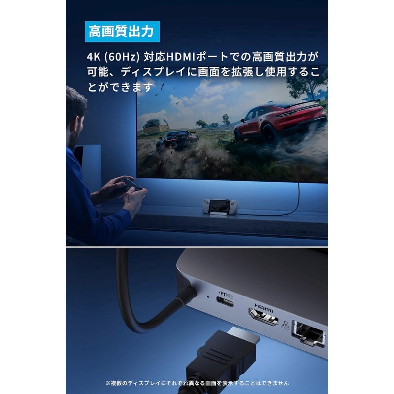 Anker USB-C ハブ 6-in-1 for Game Console A83S10A1