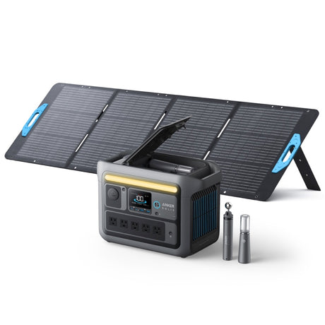 Anker Solix C800 Plus Portable Power Station with Anker Solix PS200 Portable Solar Panel