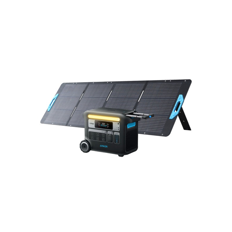 Anker 767 Portable Power Station (GaNPrime PowerHouse 2048Wh) with Anker  Solix PS200 Portable Solar Panel