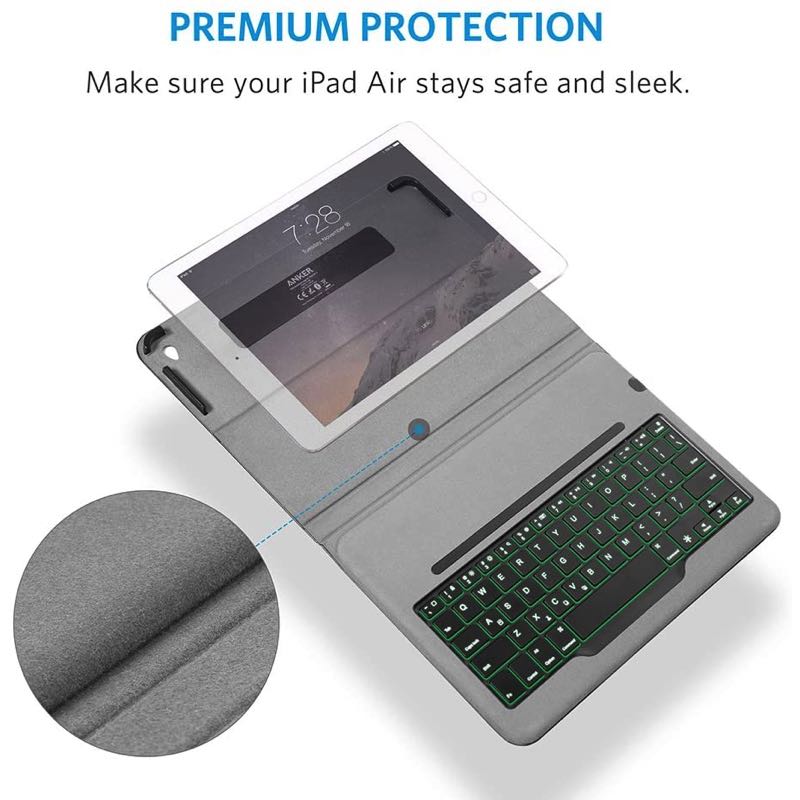 Anker Backlit Bluetooth Keyboard Case for iPad Air 2