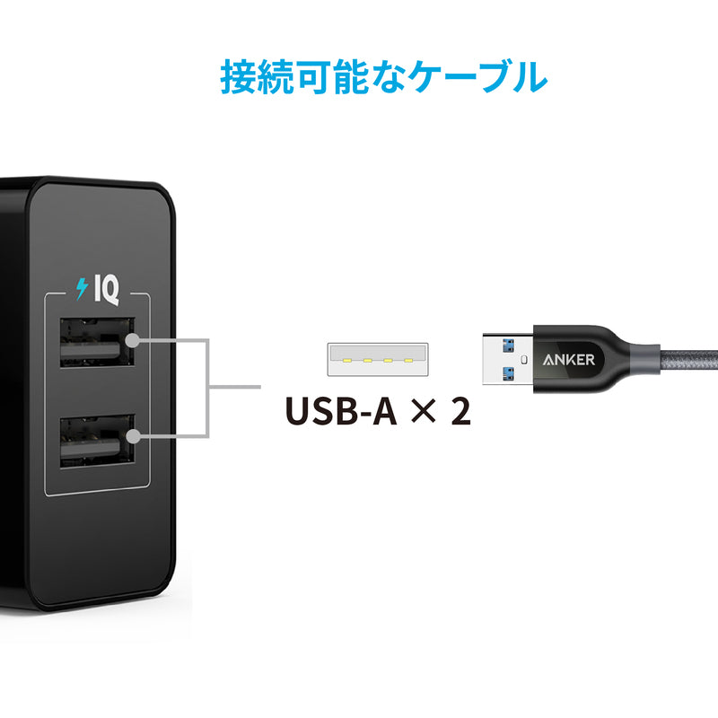 Anker 24W 2ポート USB急速充電器