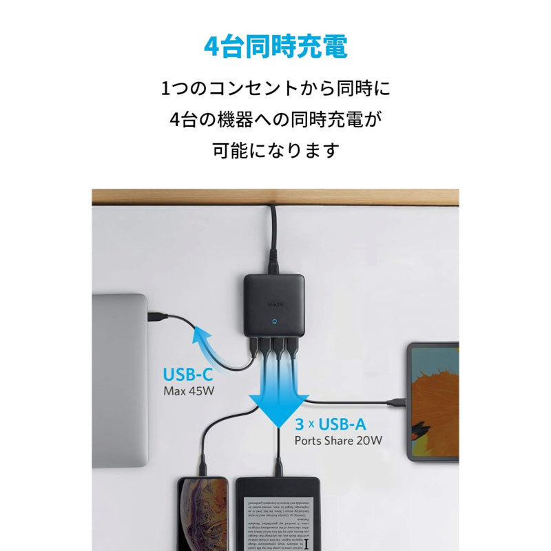 Anker PowerPort Atom III Slim (Four Ports)｜急速充電器の製品