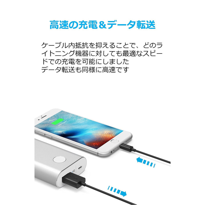 Anker プレミアムライトニングケーブル 0.9m