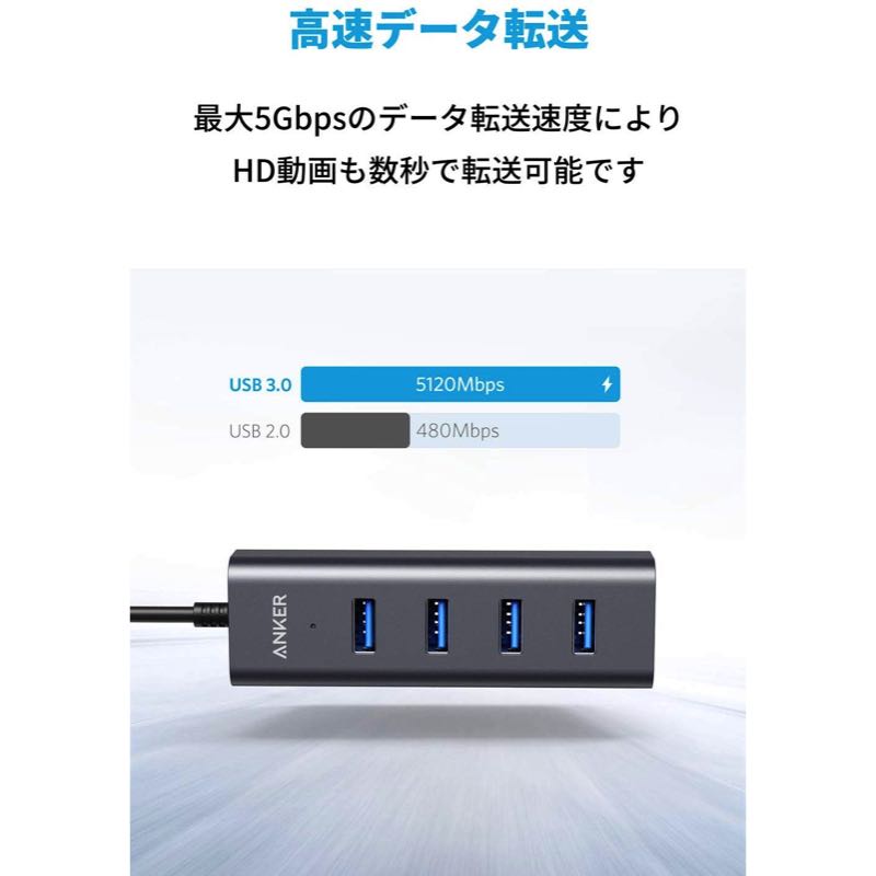 Anker USB-C 4ポート USB3.0 ハブ｜USBハブの製品情報 – Anker Japan 公式オンラインストア