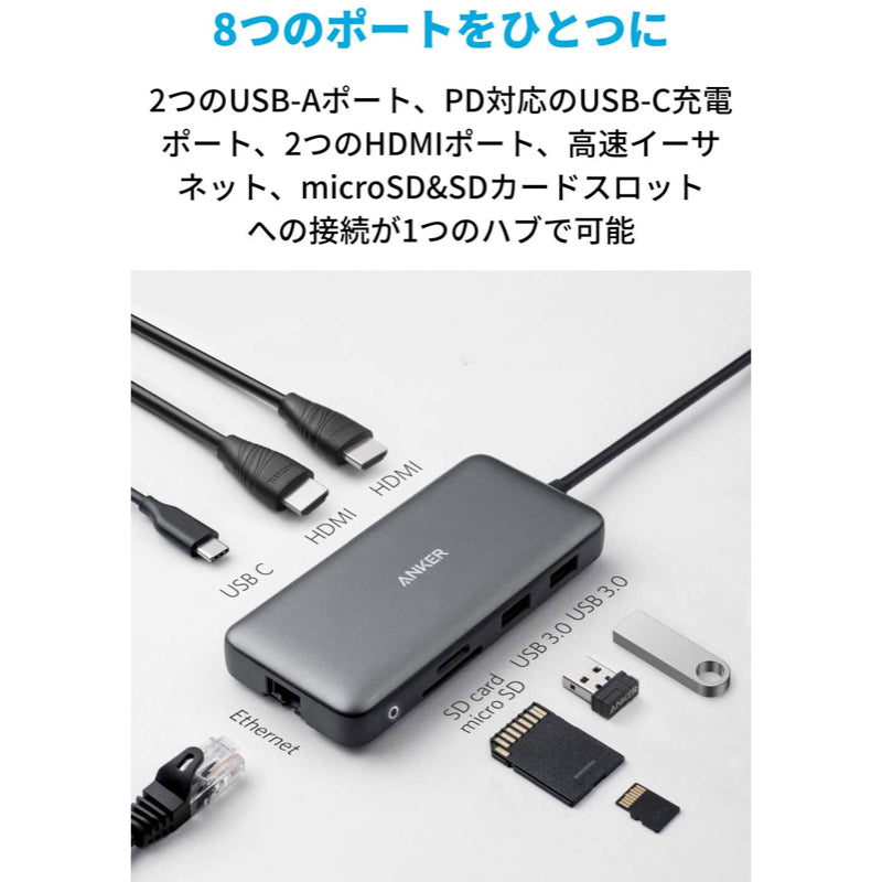 Anker PowerExpand 8-in-1 USB-C PD メディア ハブ｜USBハブの製品情報 