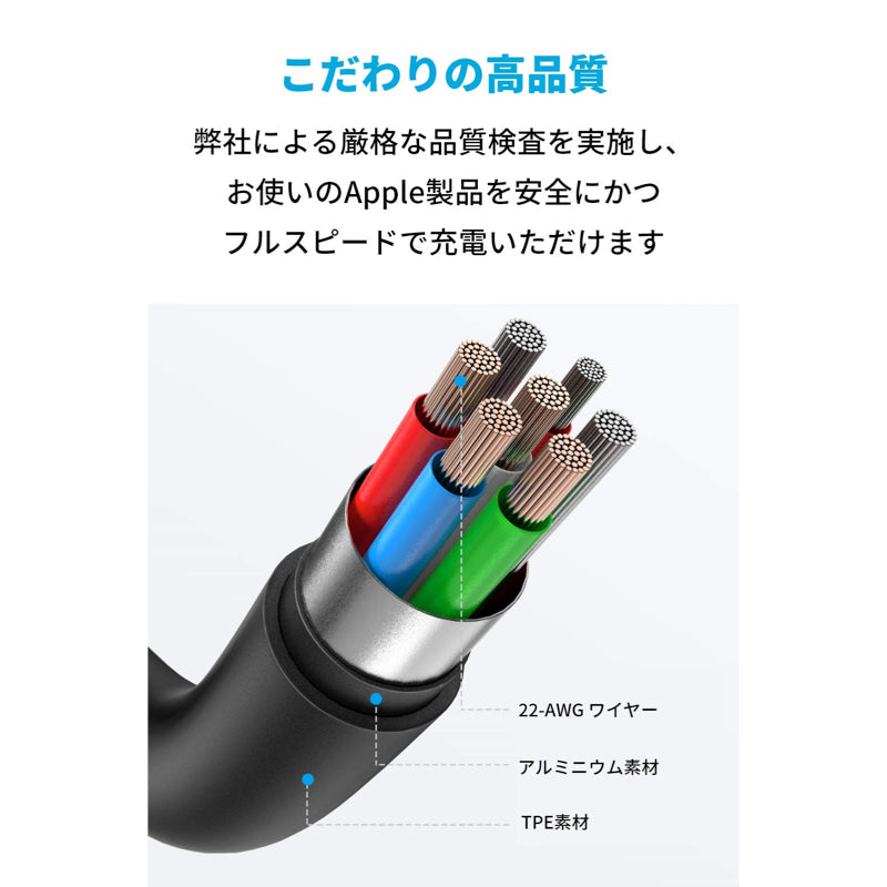 Anker PowerLine II USB-C ＆ ライトニングケーブル ｜iPhone / iPad