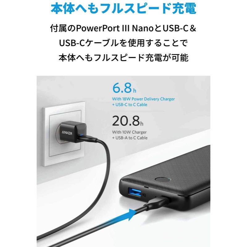 Anker PowerCore Essential 20000 PD with PowerPort III Nano 