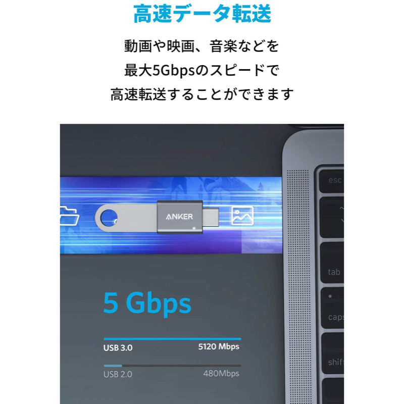 Anker USB-C & USB 3.0 変換アダプタ(2個入り) | 変換アダプタの